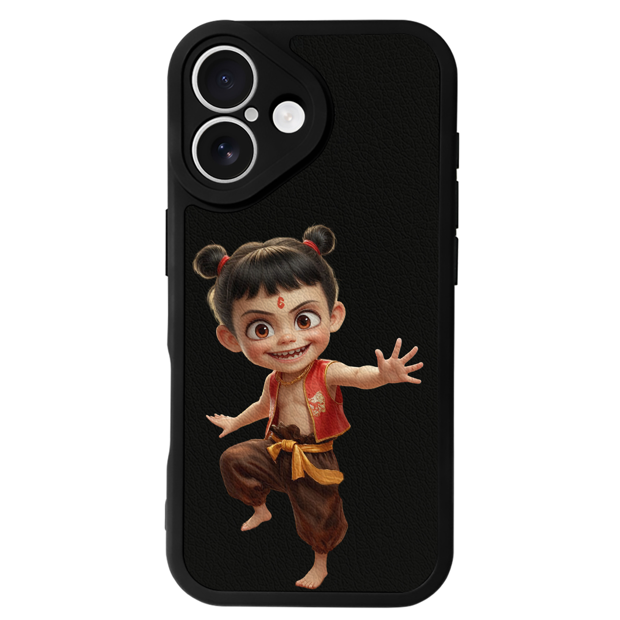 （画像用） Ne Zha 2 ナタ 魔童の大暴れ 【iPhone 16シリーズ対応】シリコンスマホケース（レザー調） 材質：シリコン